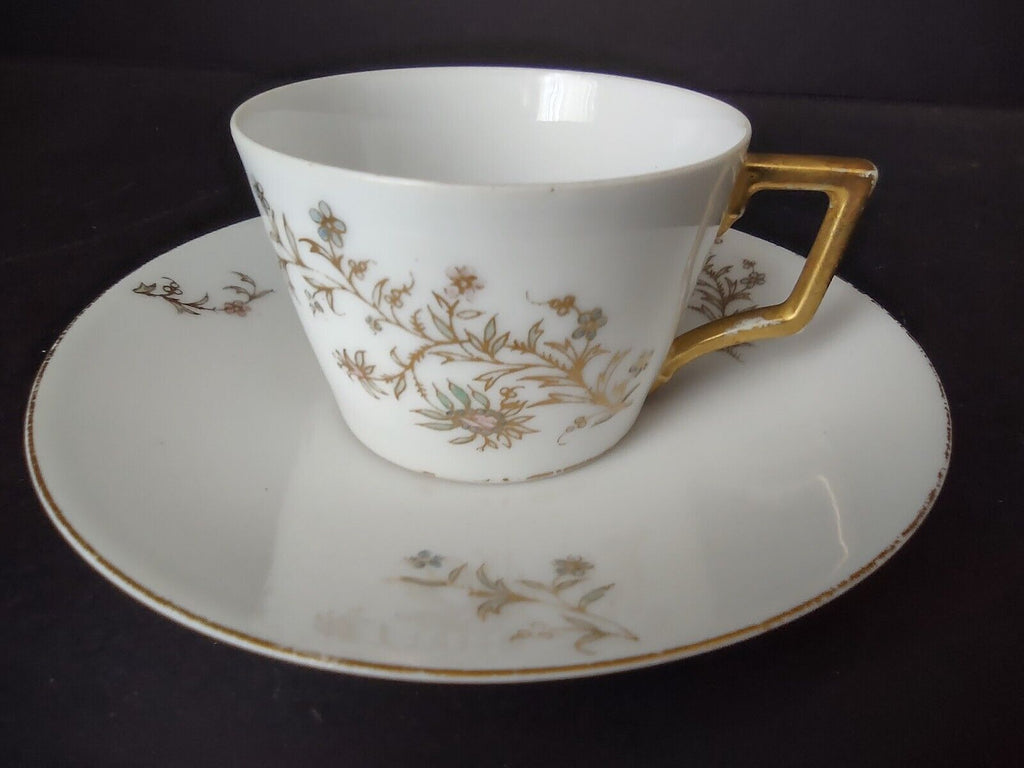 Vintage Demitasse Cup AK Limoges France Flower (lot 523)