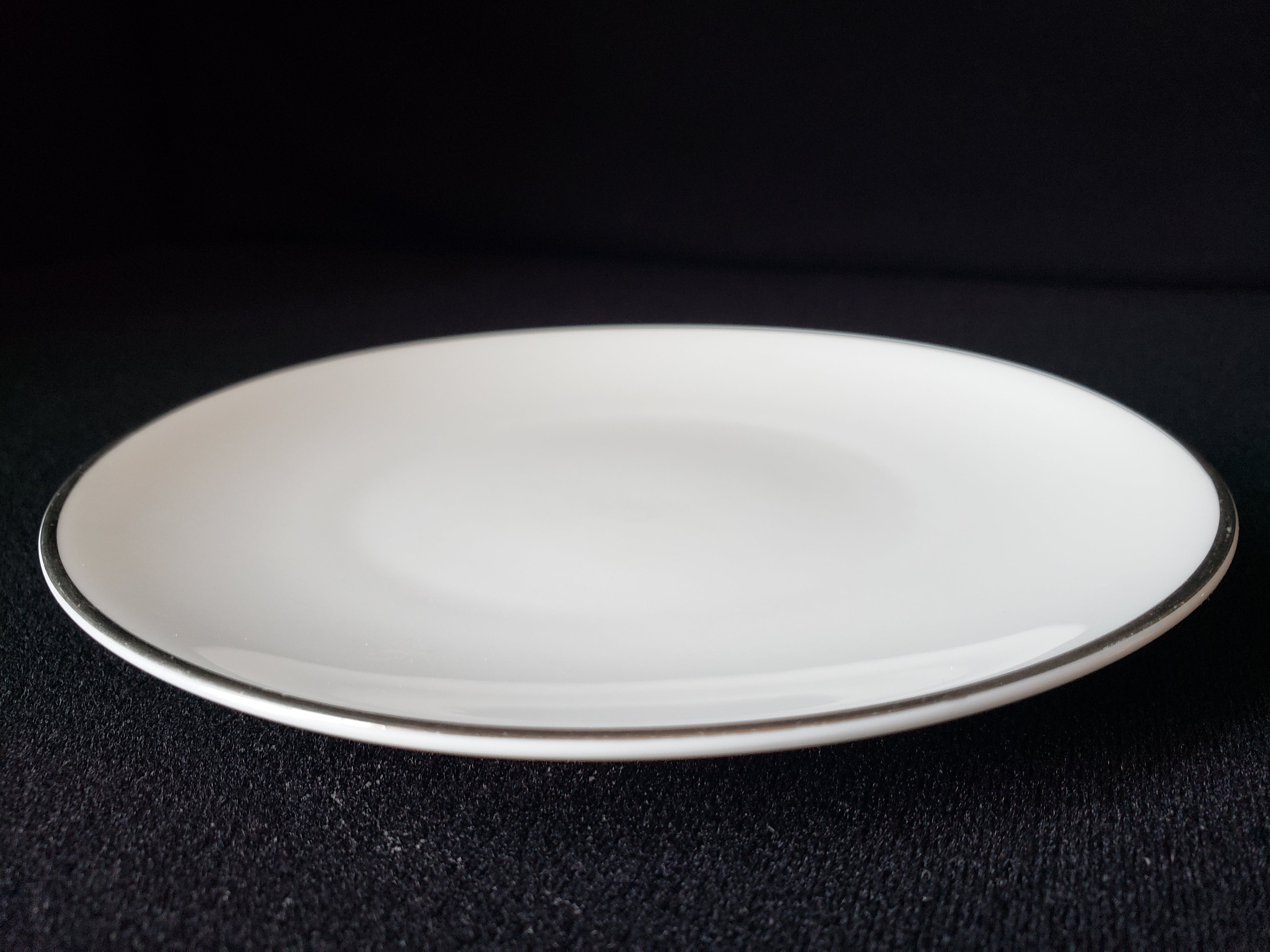 Vintage Royal Worcester White Silver Trim Salad or Luncheon Plate 8" (lot 2109)