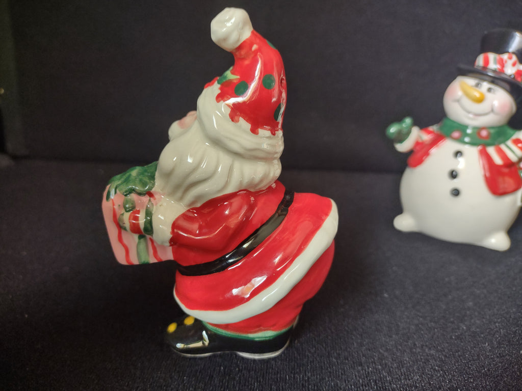 Fitz and Floyd Sweet Holiday Christmas Salt Pepper Shaker (lot 1530)
