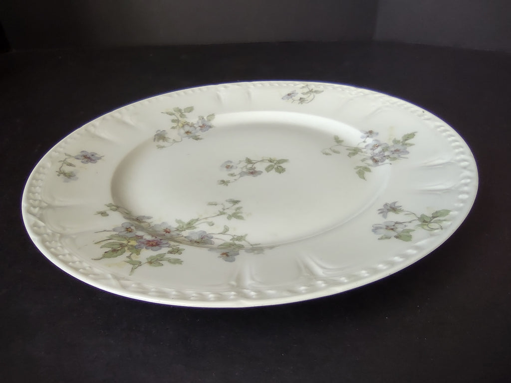 GDA France Limoges French Cottage Shabby Chic Dinner Plate Blue Flower (lot 1101