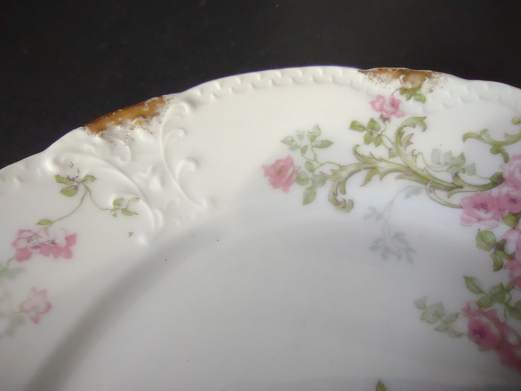 Haviland Limoges Set Luncheon /Salad Dessert Plate Small Bowl Rose (lot 832)