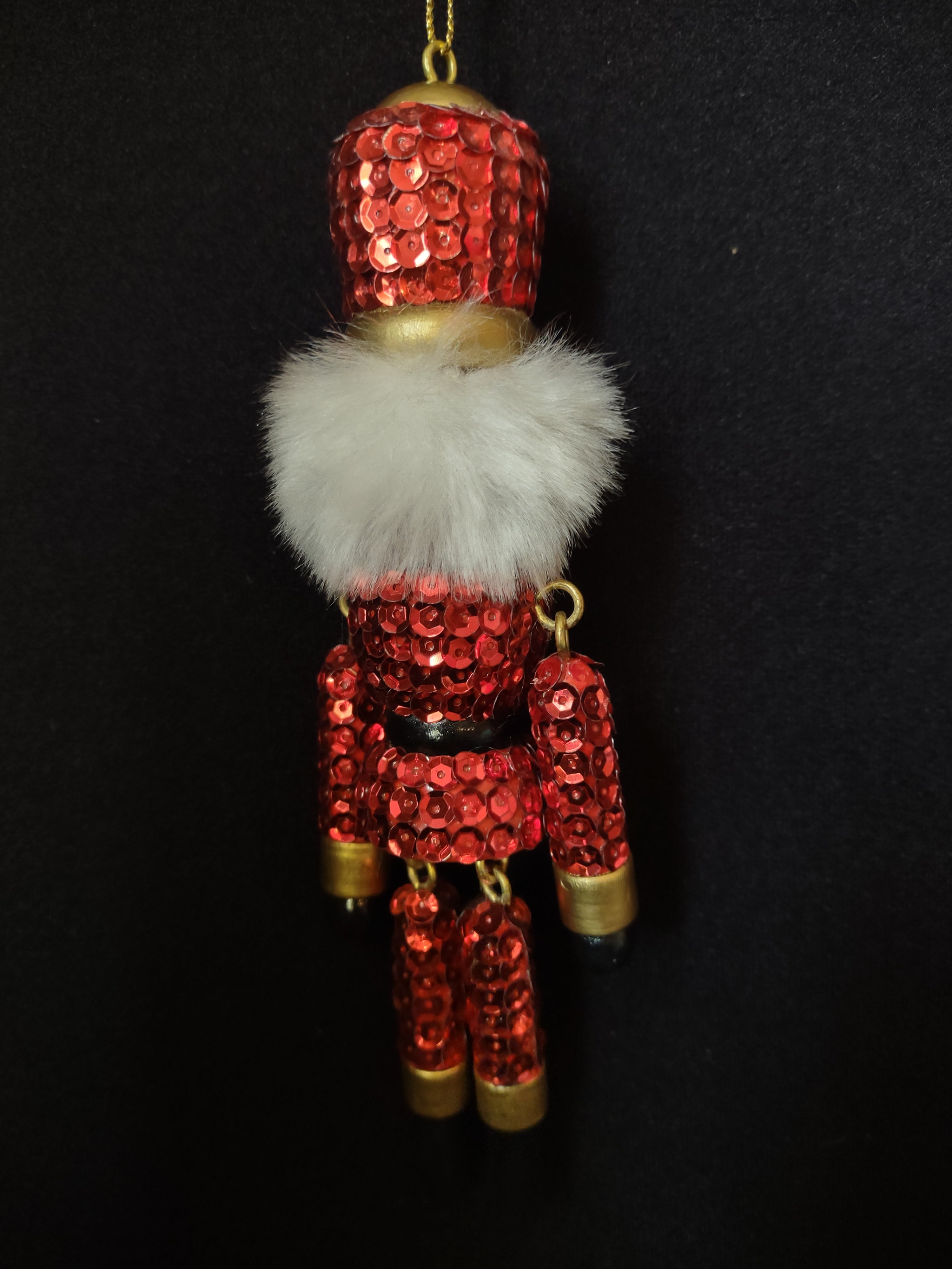 Christmas Soldier Nutcracker Village Ornaments Handcrafted Blue Red (lot 1598)