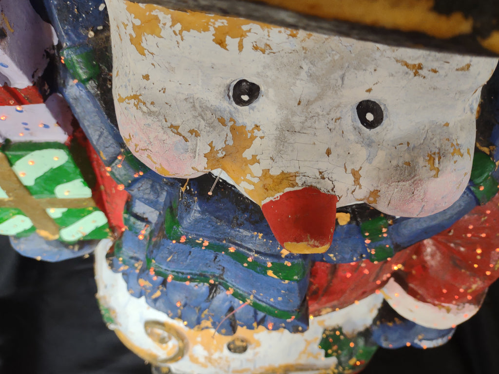 Vintage Fiber Optic Christmas Snowman Outdoor 32" (lot 3172c)