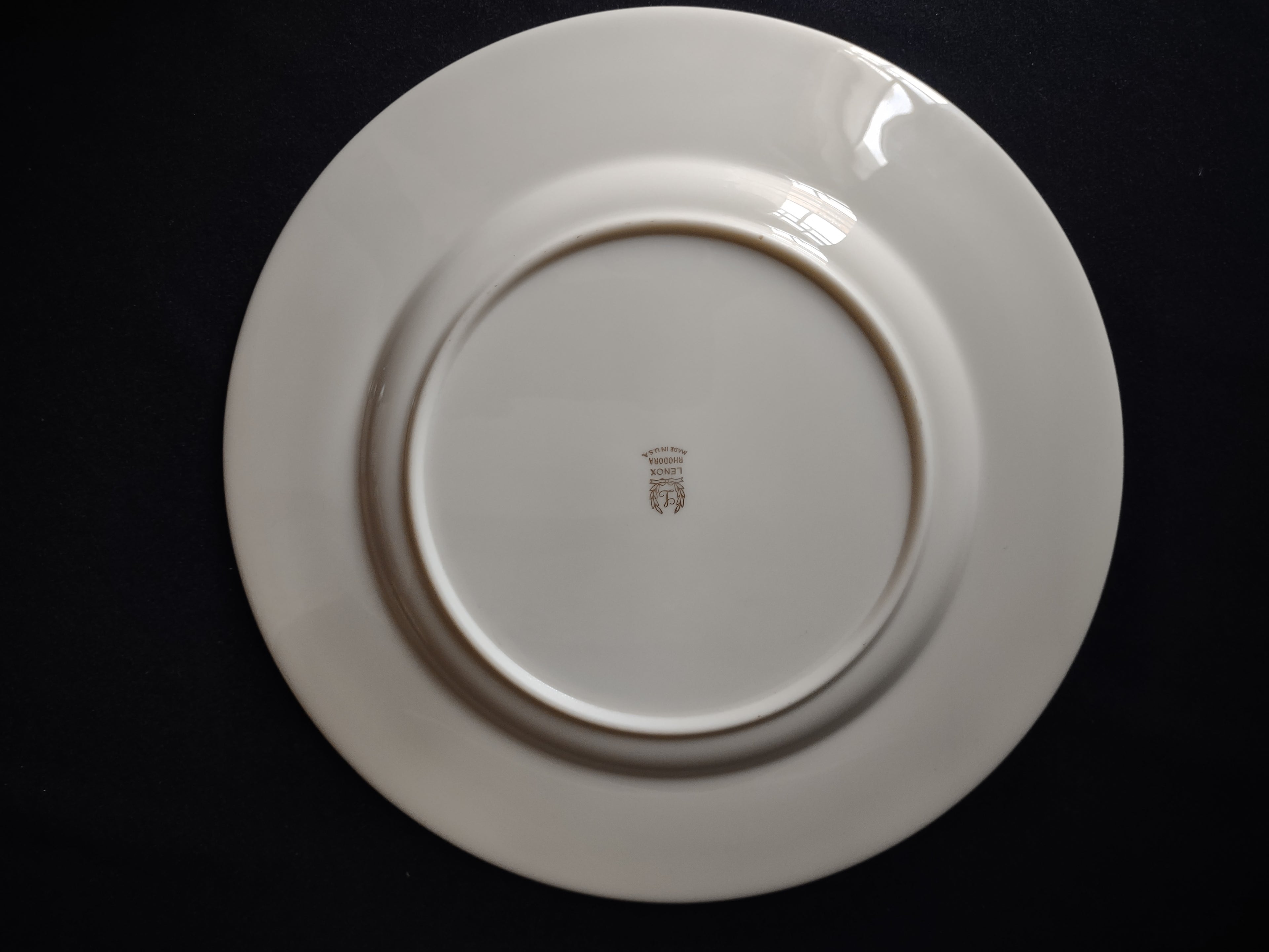 Vintage Lenox Rhodora Dinner Plate Rose Flower Gold (lot 1791)