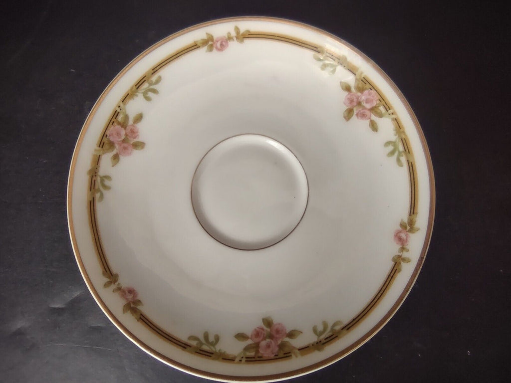 Haviland Limoges Schleiger 625 A Red Rose 2 x Saucer 5-3/4" (lot 540