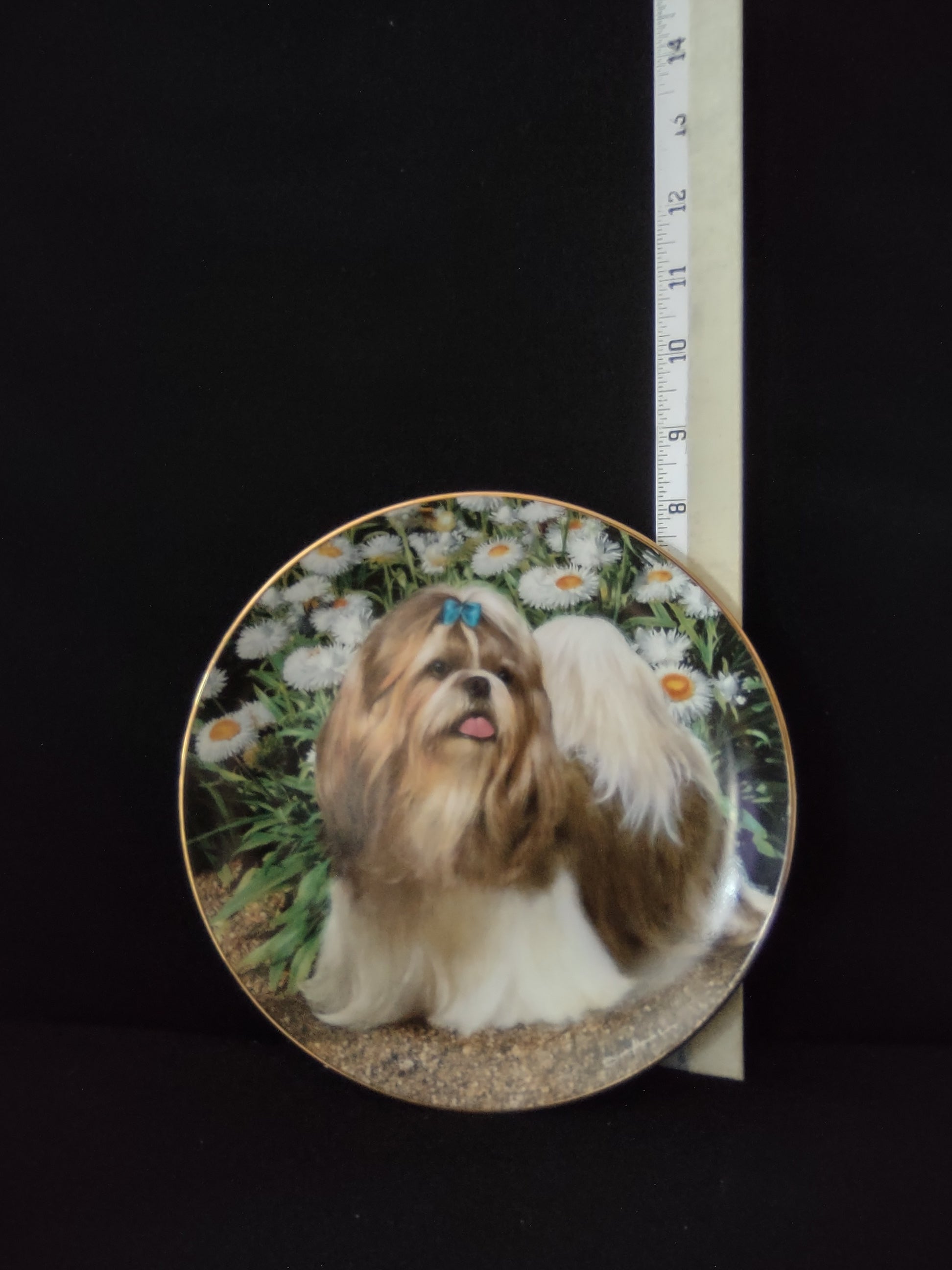 Vintage Danbury Mint Plate Shih Tzu Picture Perfect Simon Mendez (Lot 4017