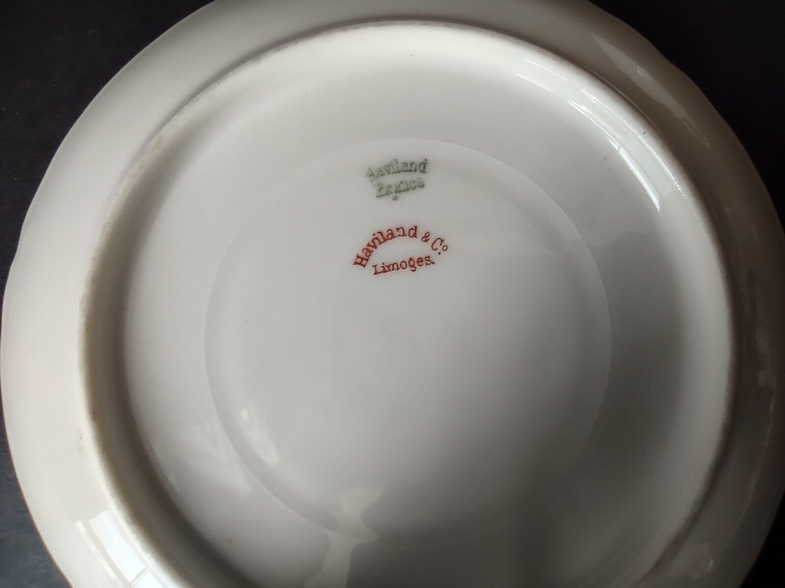 Haviland Limoges France Cup and Saucer White & Double Gold Trim (lot 643)