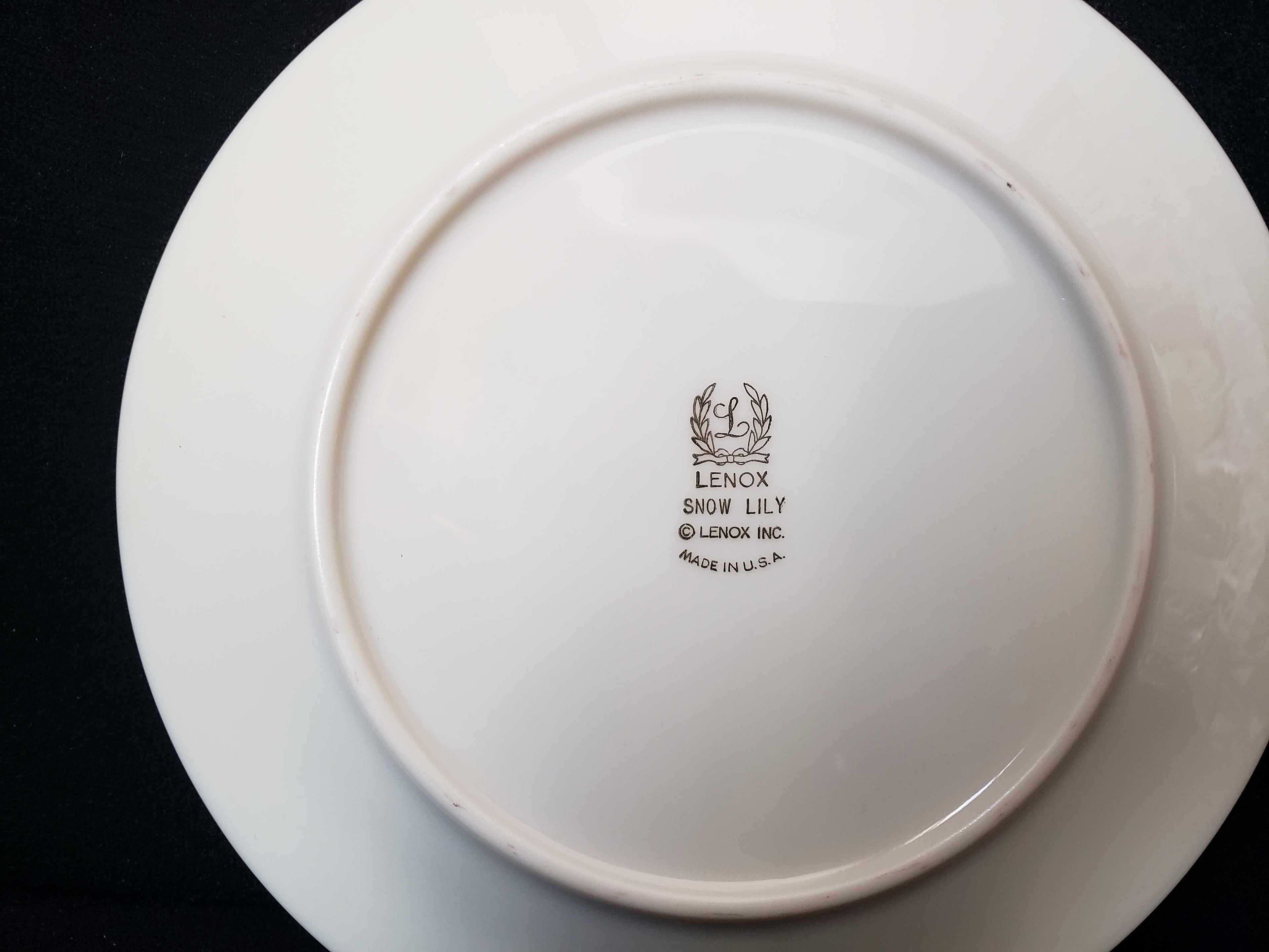 Vintage Lenox Snow Lily Bread or Dessert Plate 6-3/8"(lot 1967)