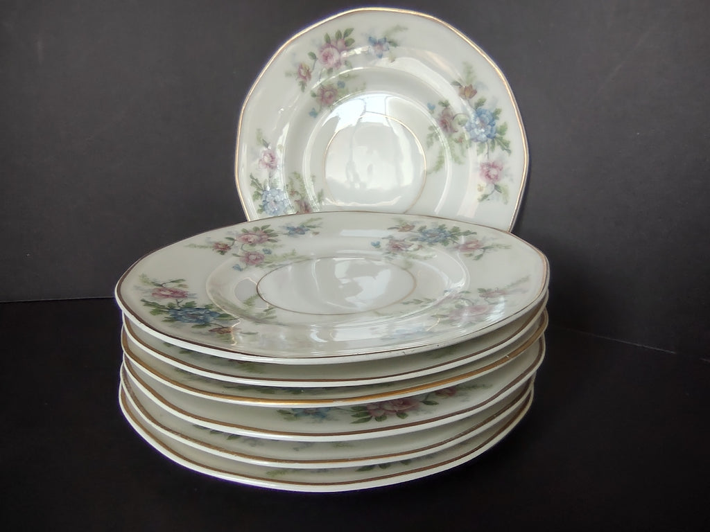 Haviland Limoges Fleurette 7 x Dessert Plate 6-1/2" Floral (lot 809)