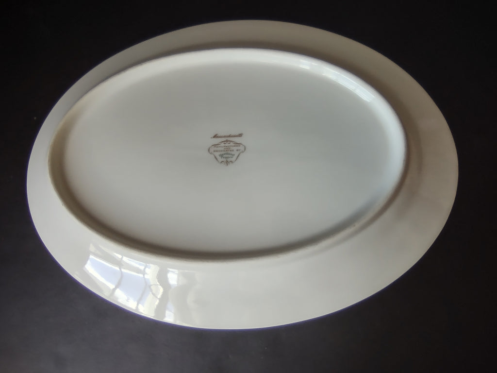Haviland Limoges Massachusetts Tea Cup with Saucer Blue Floral (lot 937)