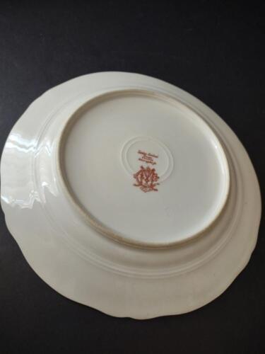 lot 774 Haviland Limoges Dinner Luncheon Plate Large Green White Roses Gold Trim