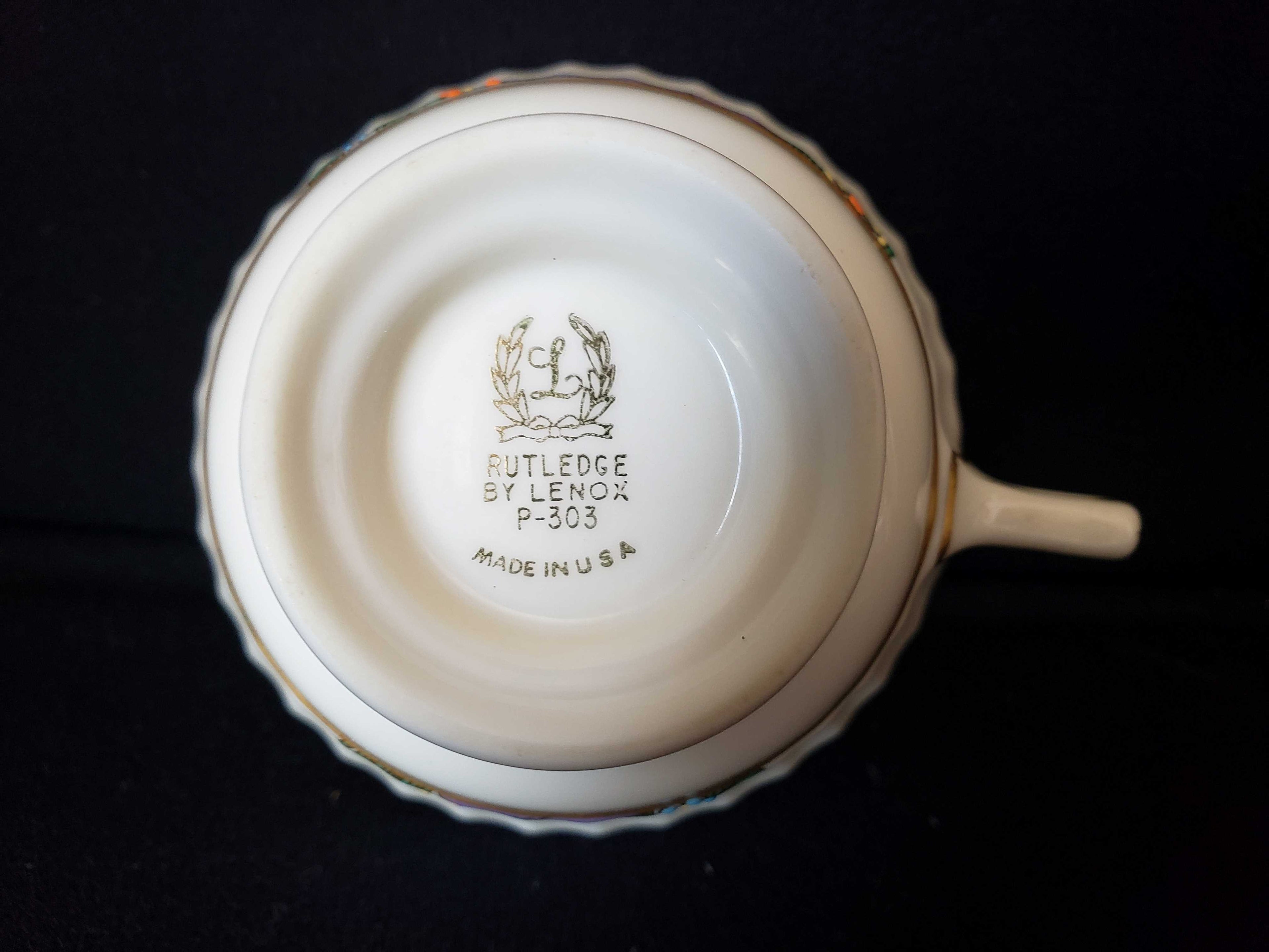 Vintage Lenox Rutledge P-303 Tea Cup ONLY (lot 1955)