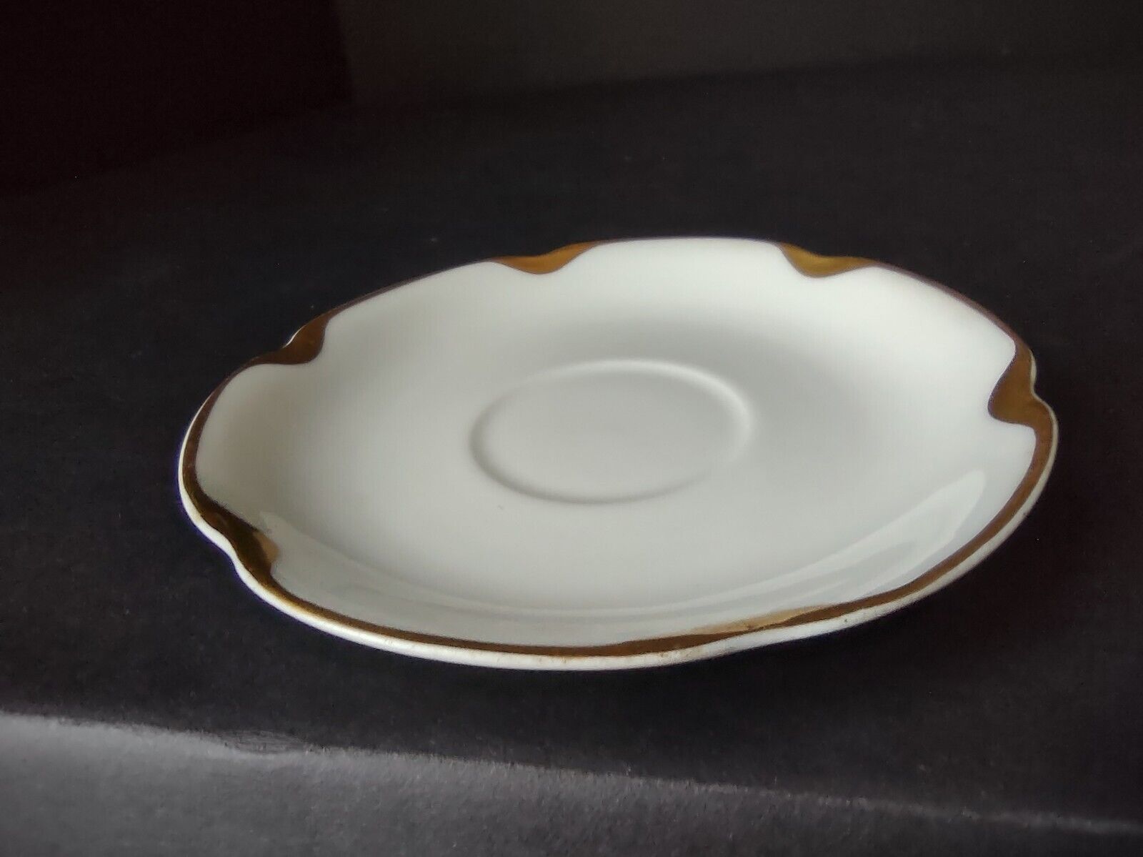 Haviland Limoges Silver Anniversary Gold Trim Saucer Plate 5-1/2" (lot 660)