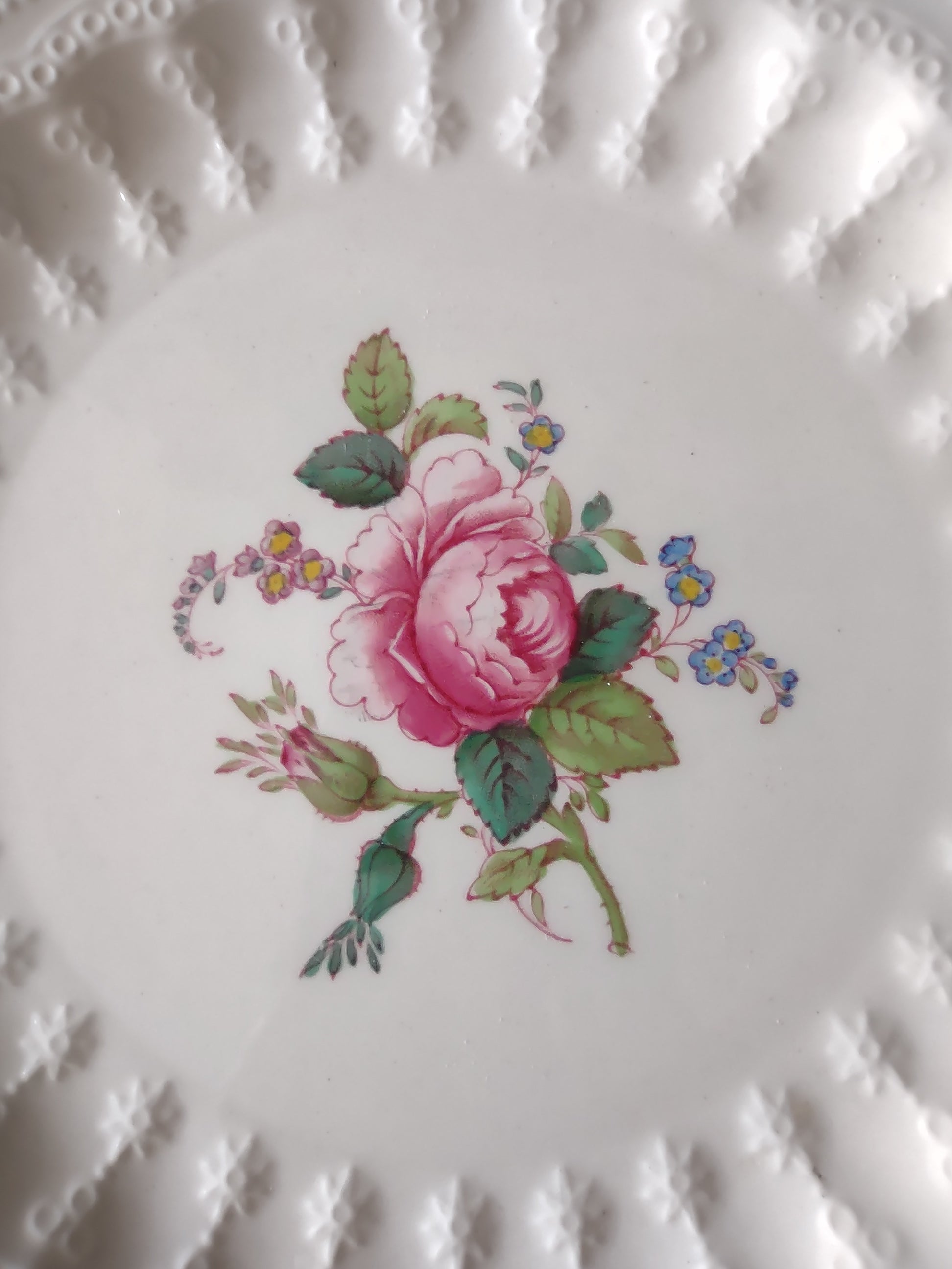 Vintage Spode Countryside Jewel Billingsley Rose Dessert Plate Ironstone(Lot5787