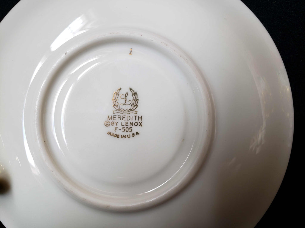 Vintage Lenox Meredith F-505 Tea Cup with Saucer (lot 1927)