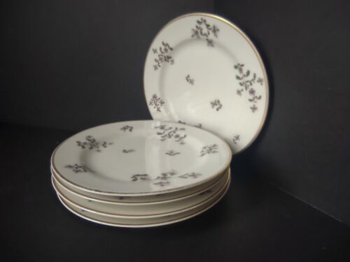 lot 762 Haviland Limoges 5 x Bread Butter Plate Blue Flowers