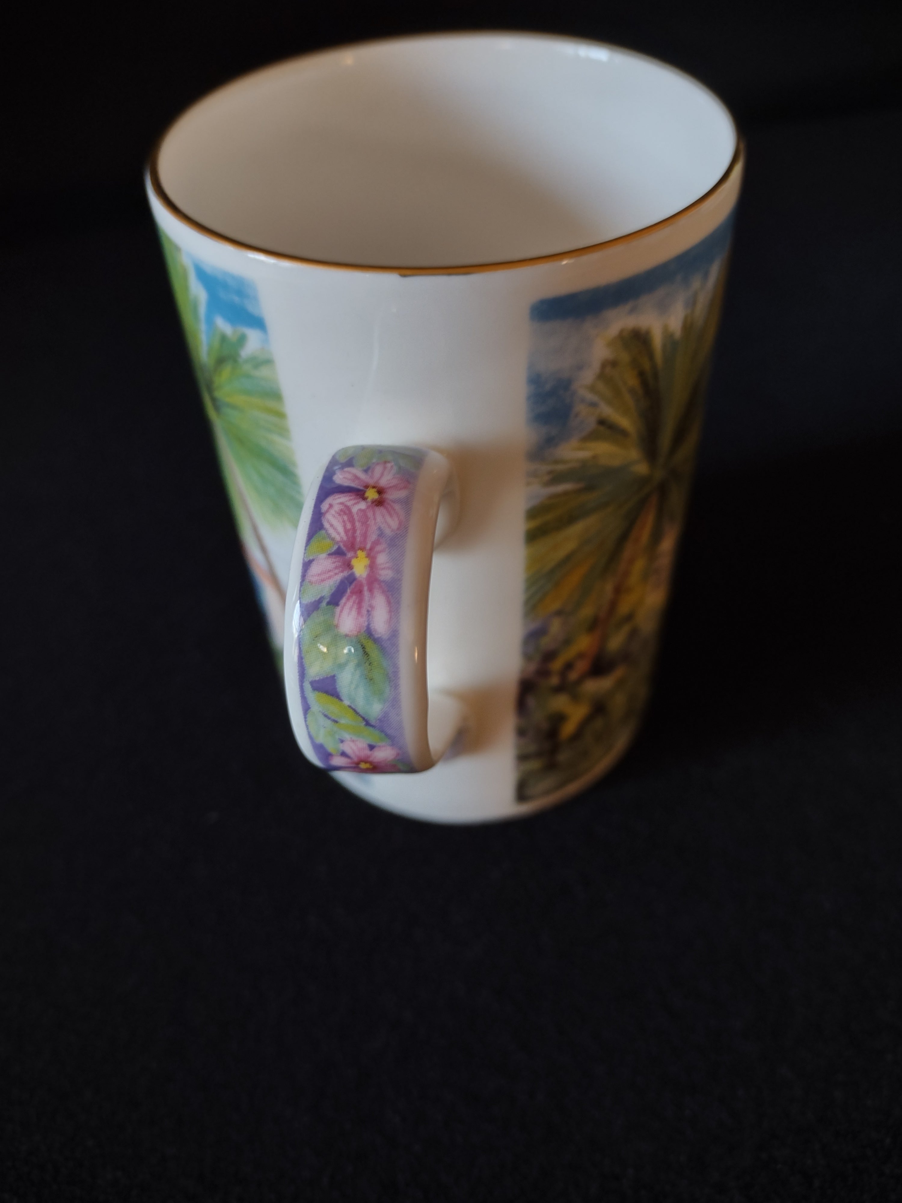 James Sadler Collectible Bone China Gold Trim Mug Roof Tops India (lot 5387)