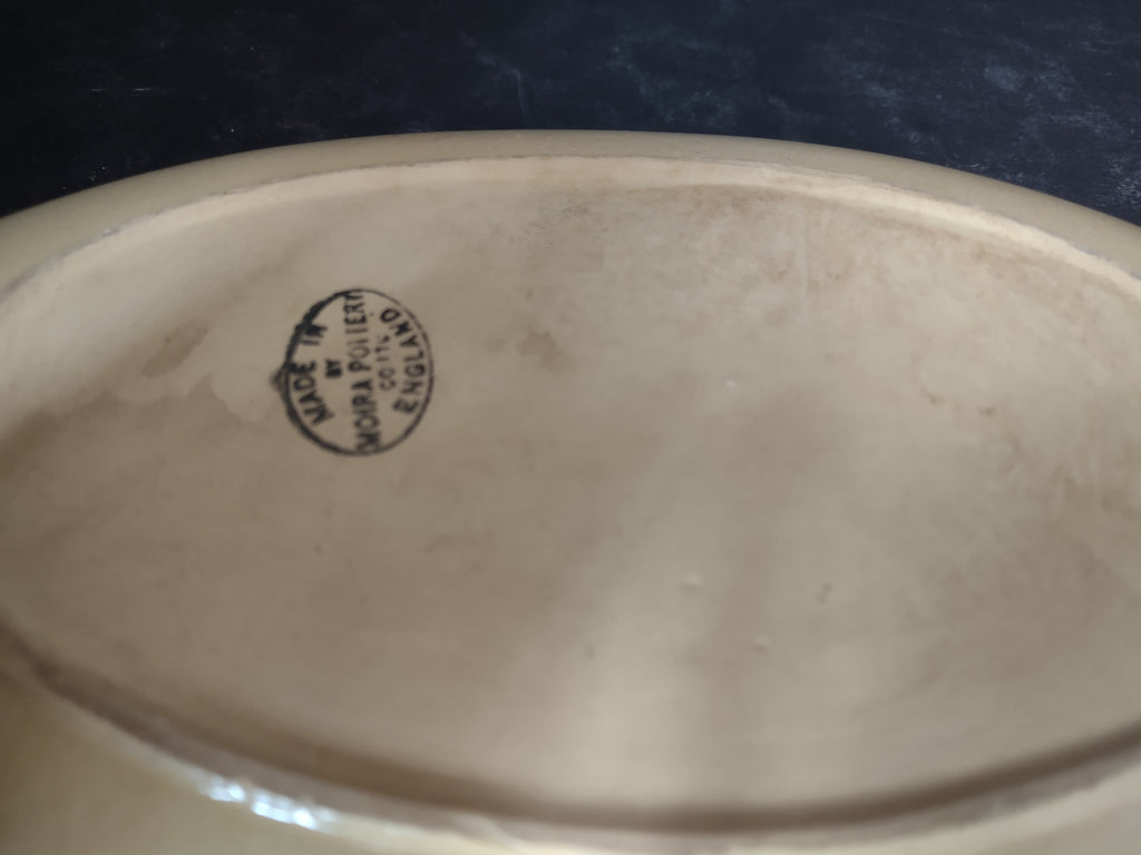 Vintage Moira Pottery Ironstone England Bread Tray Platter Small CHIP (lot 5660)