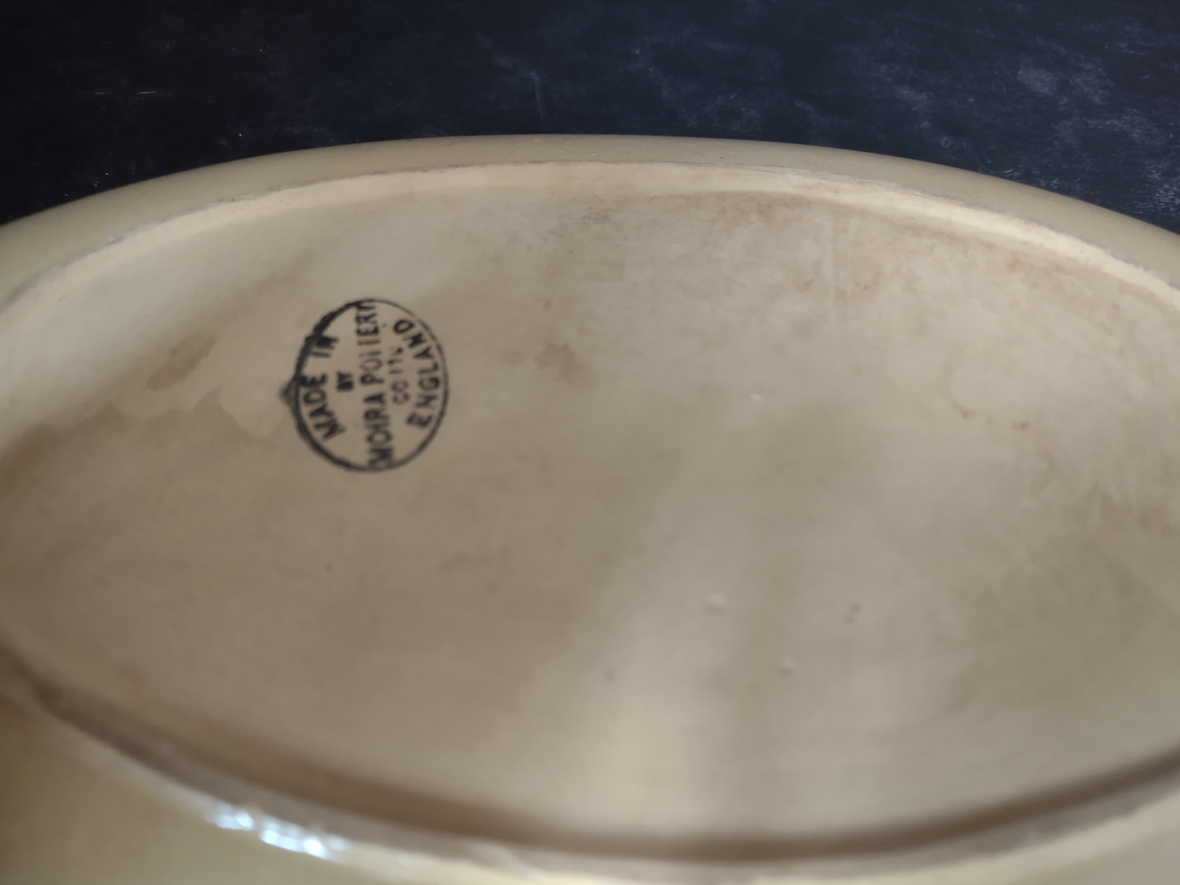 Vintage Moira Pottery Ironstone England Bread Tray Platter Small CHIP (lot 5660)