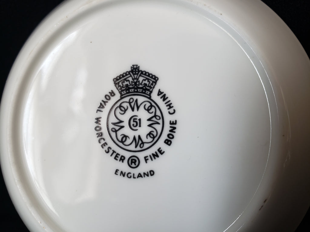 Vintage Royal Worcester Spring Flower Coaster Fine China Small Dish 4" (lot 2067)