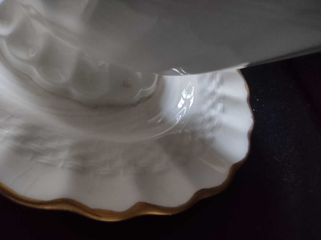 Vintage Copeland Spode Gravy Boat Chelsea Wicker Earthenware Countryside Lot5805
