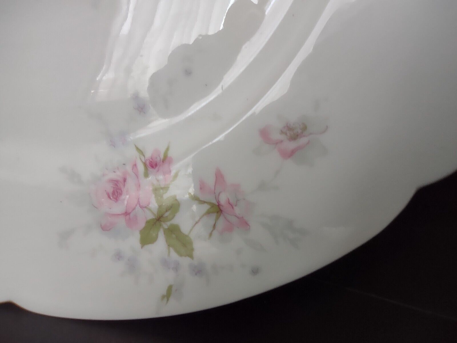 Haviland Limoges France Dinner Luncheon Plate Serving Platter Rose (lot 742)