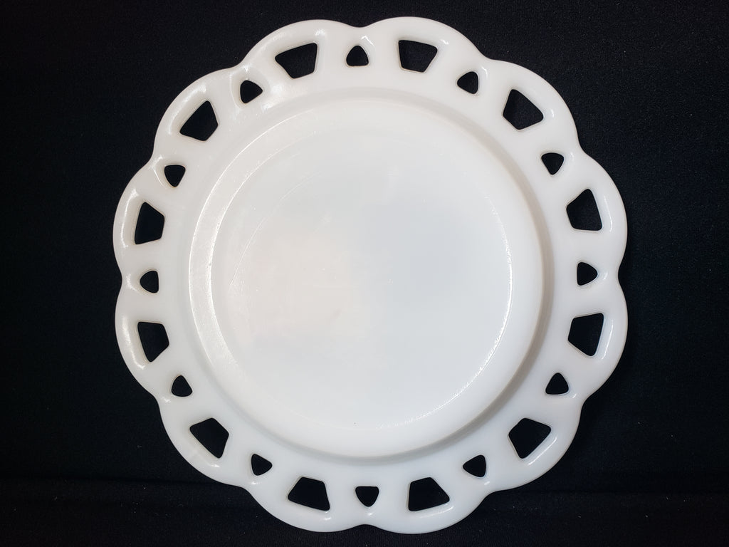 Vintage Westmoreland Peach Plum Motif Milk Glass Wall Plate (lot 2188)