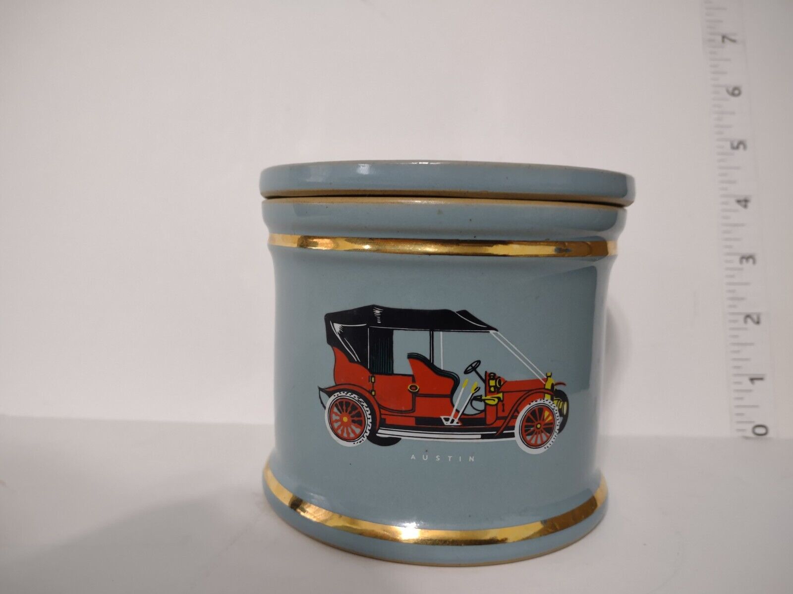 Vintage Denby Ceramic Blue Jar Daimler Austin Wolseley (lot 247)