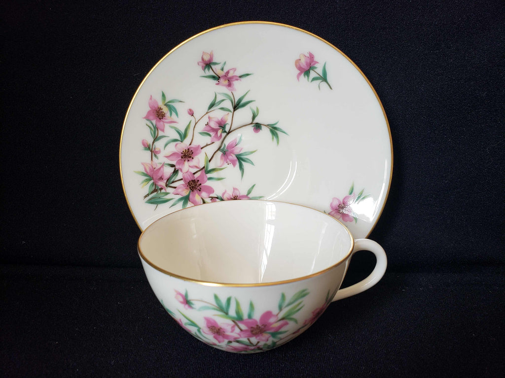 Vintage Lenox Peach Tree Tea Cup with Saucer (lot 1942)