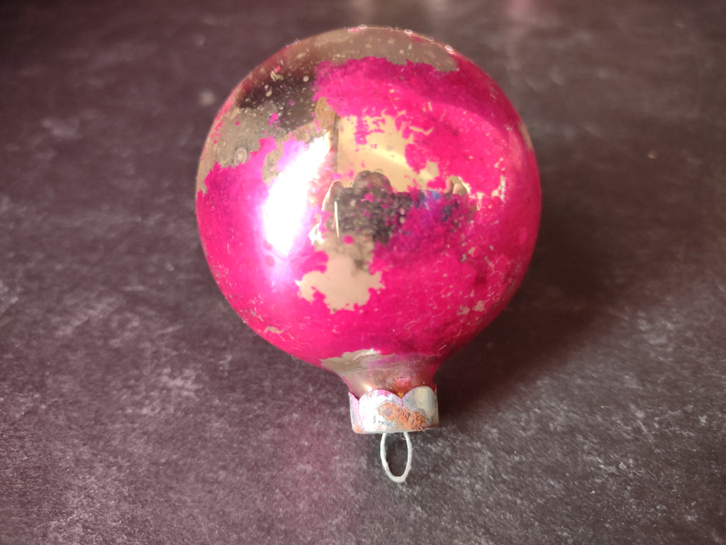 Vintage Christmas Ball Ornaments Shiny Brite x 4 IMPERFECT (lot 3440)