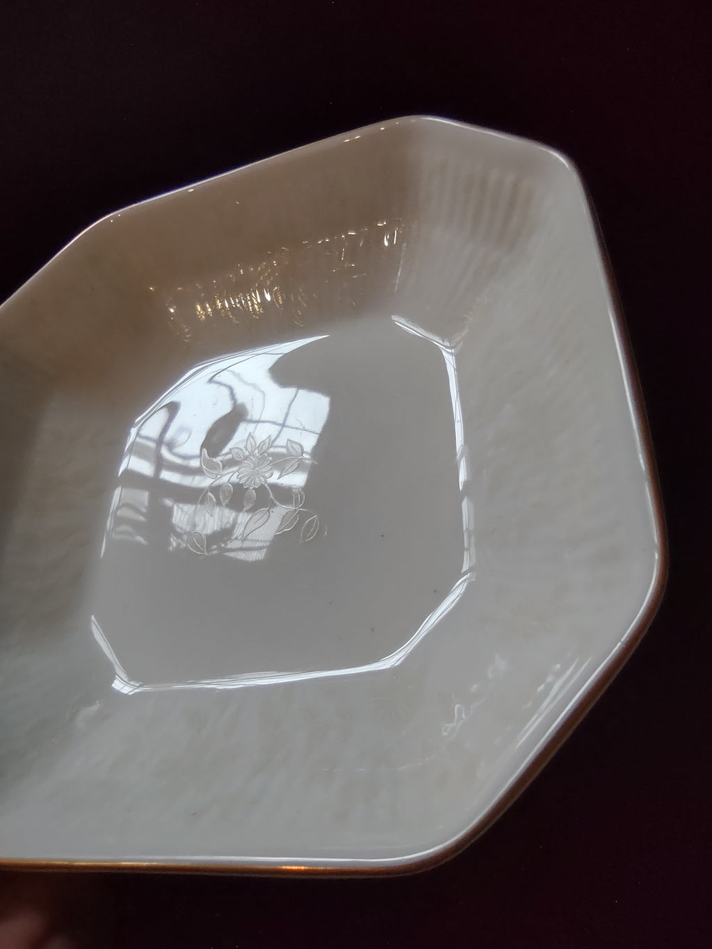 Vintage Minton White Paisley Bone China Square Nut Dish (Lot 5505)