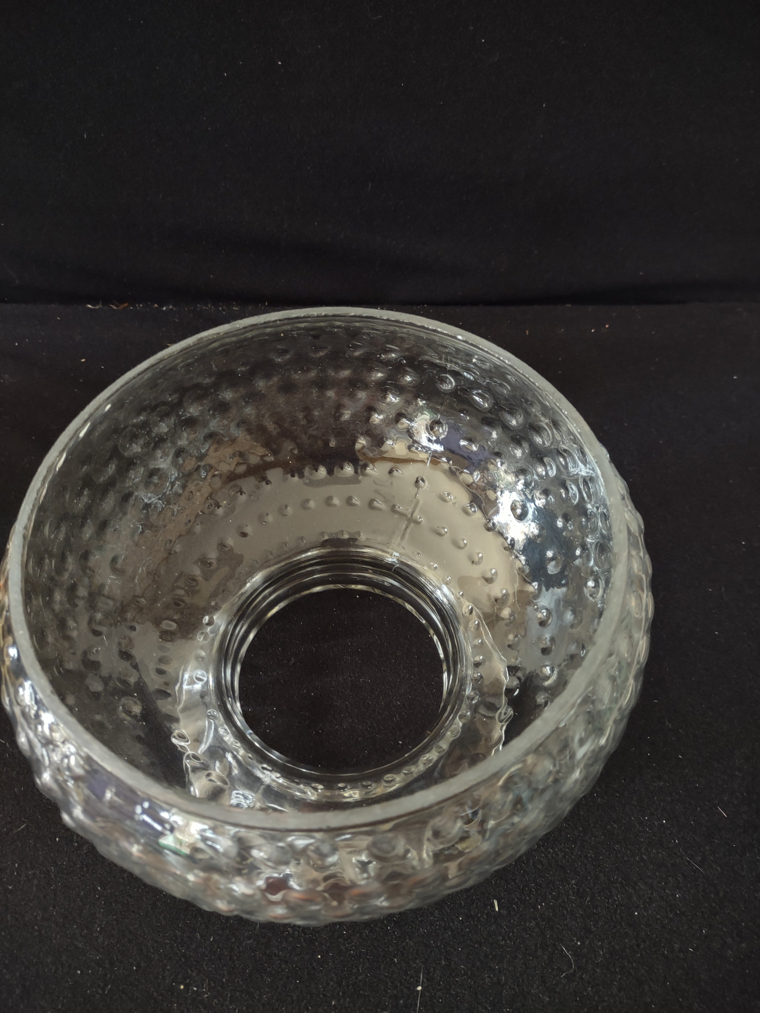 Vintage Clear Hobnail Glass 7" Hurricane Lamp Shade (Lot 3977)