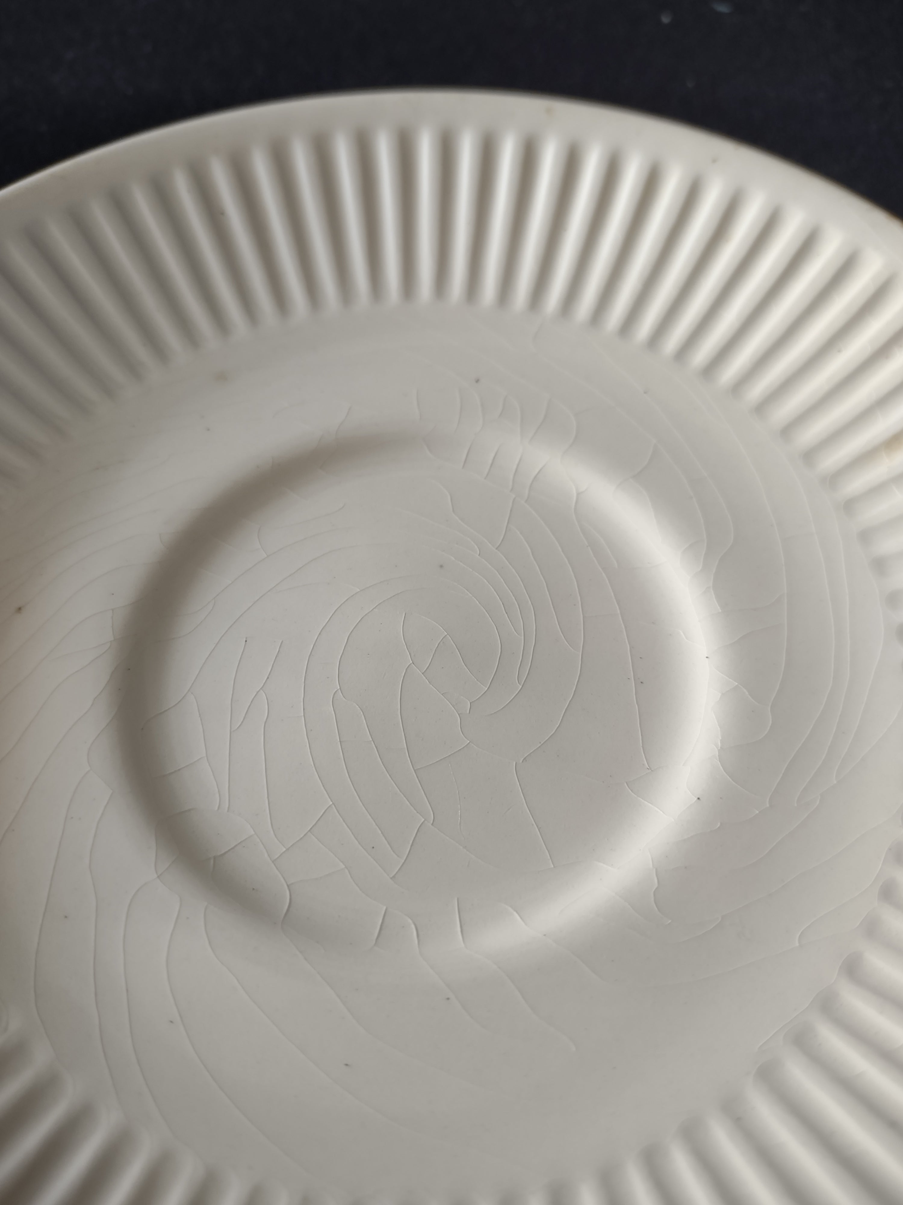 Vintage Johnson Brothers Saucer Ironstone Athena Set Of 2 IMPERFECT (Lot 5655)