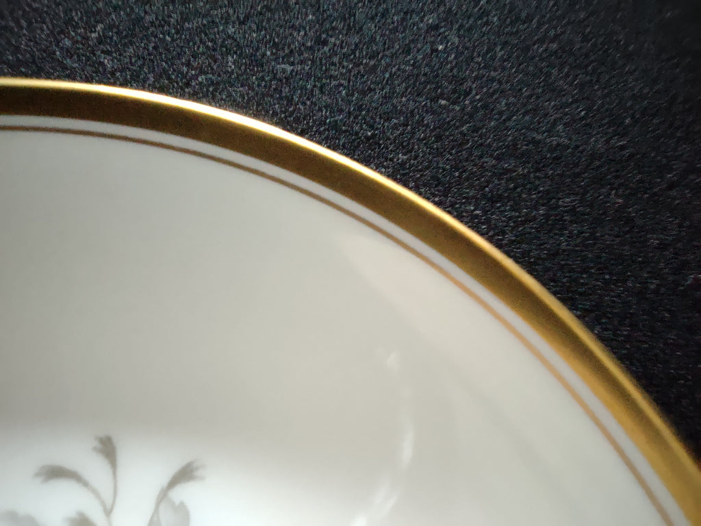 Vintage Spode Saucer Chatham #12 Bone China Gold Trim Set Of 2 (Lot 5715)