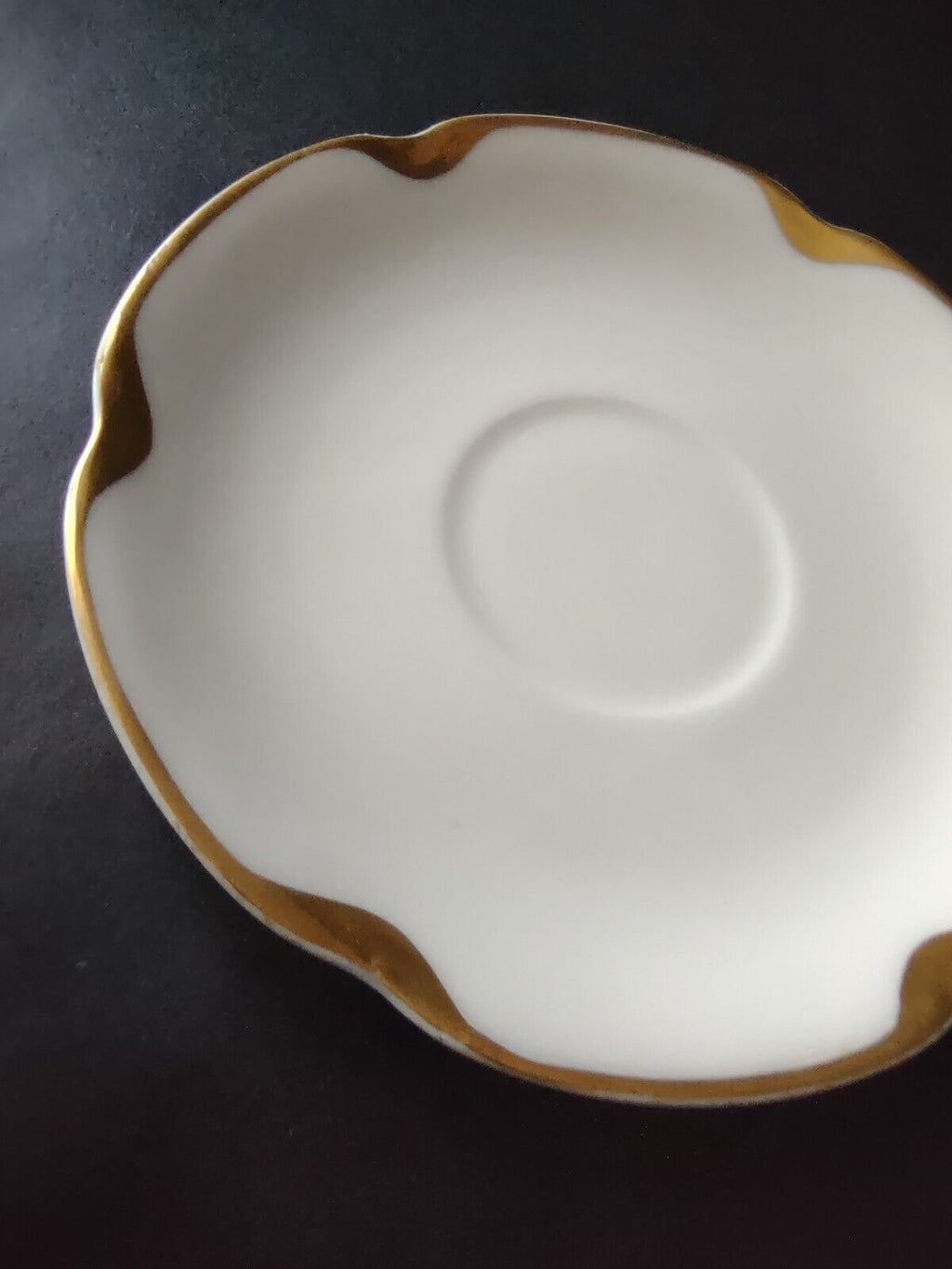 Haviland Limoges Silver Anniversary Gold Trim Saucer Plate 5-1/2" (lot 660)