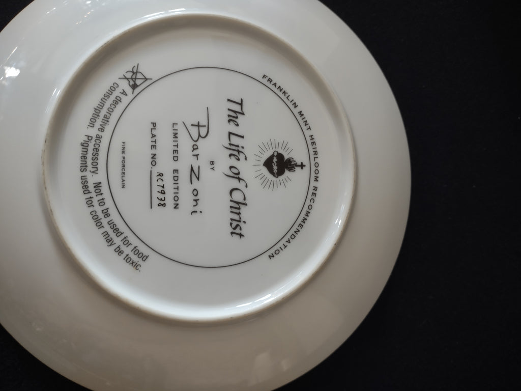 Vintage 8" Plate The Life Of Christ By Bar Zoni Limited Edition (Lot 3305)