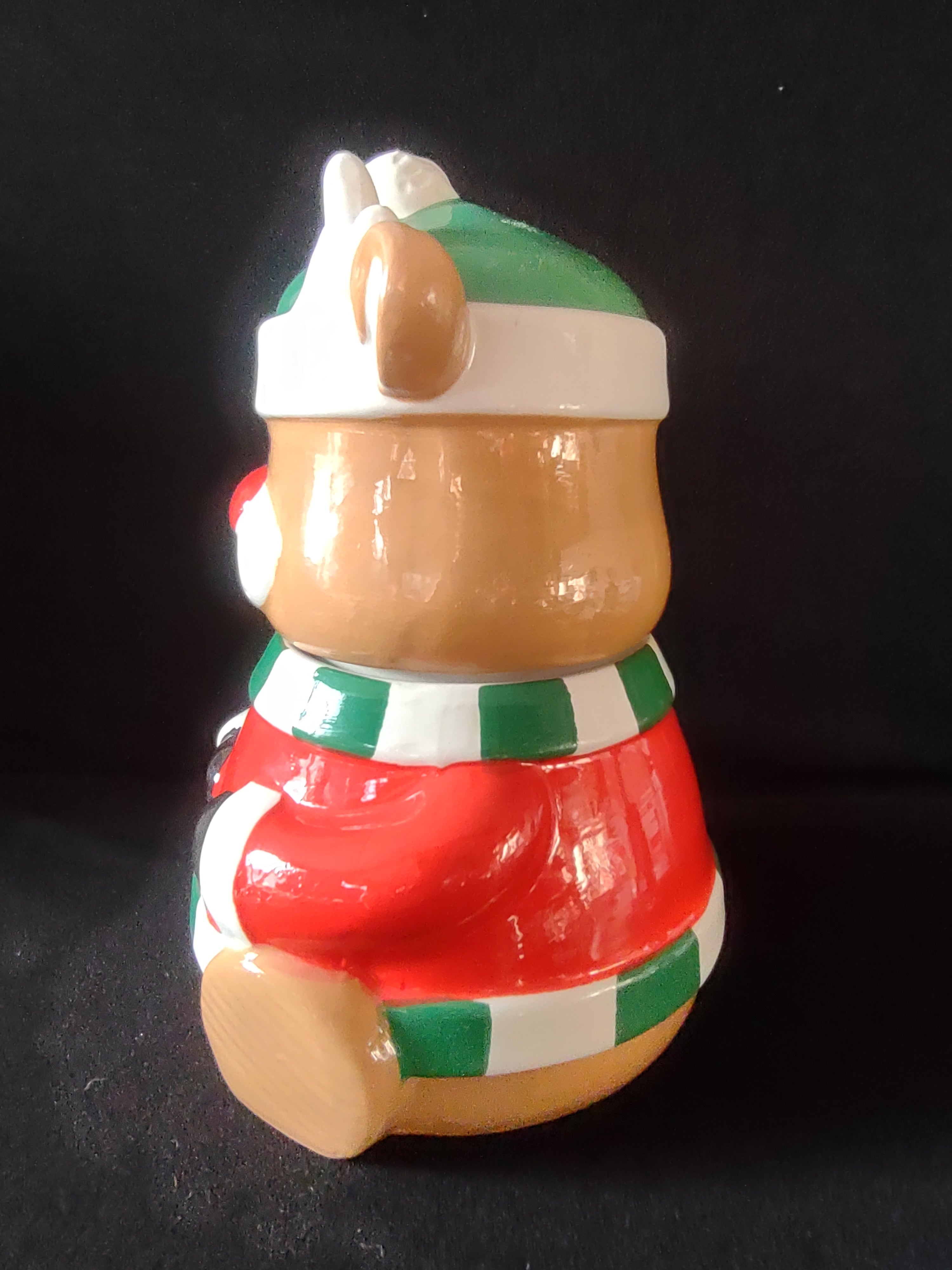 Christmas Bear Reindeer Cookie Jar( lot 3412)