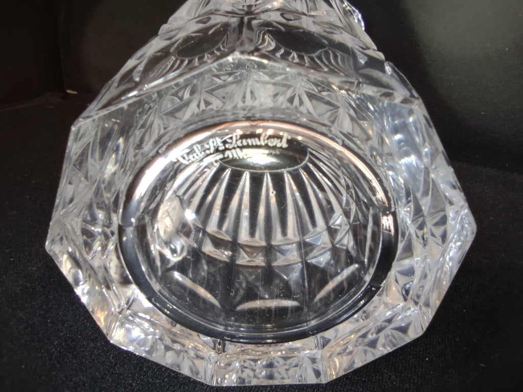 Vintage Crystal Pitcher 8" Val St Lambert (lot 2753)
