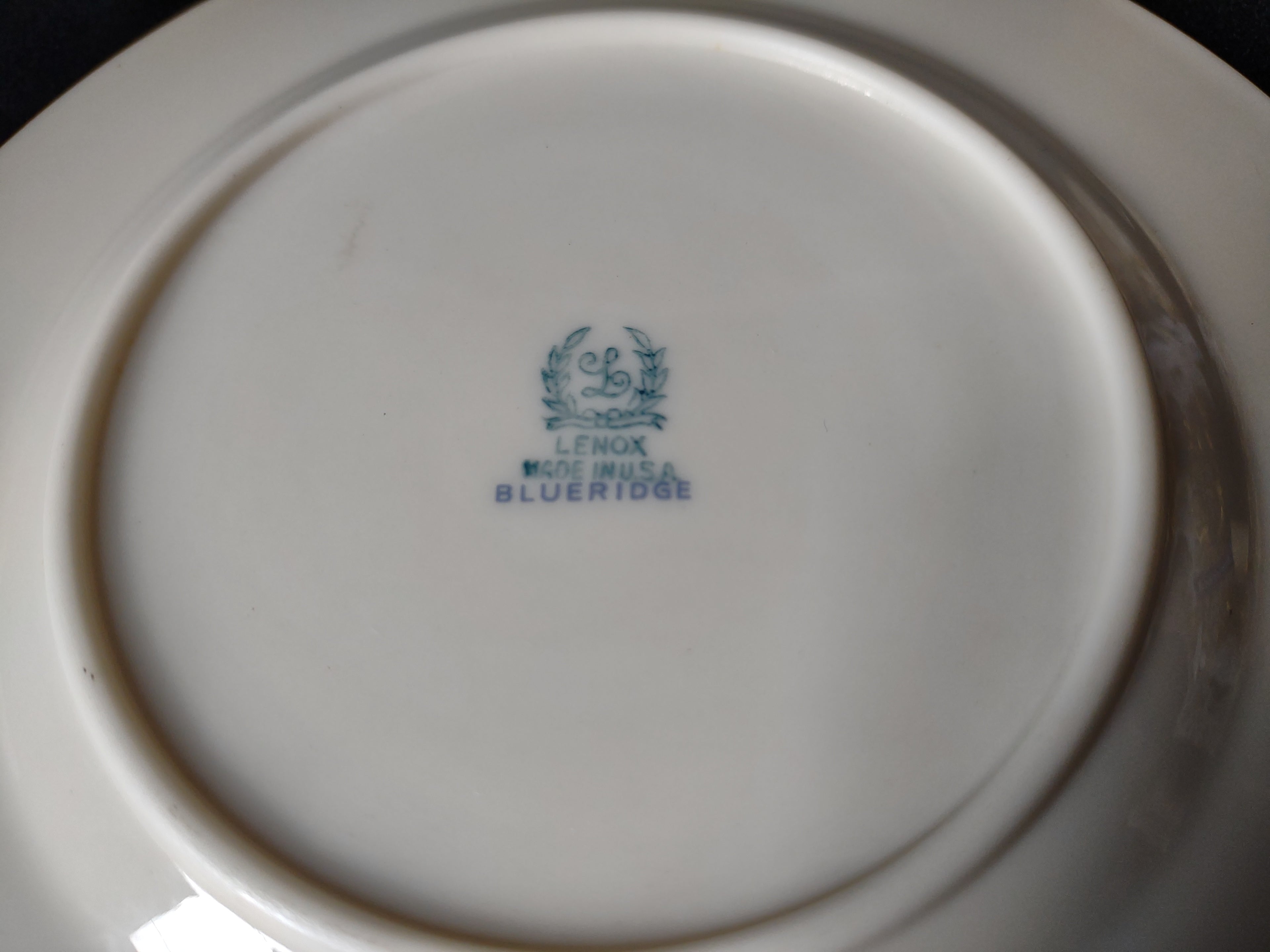 Vintage Lenox Cup Liner ONLY Blue Ridge Blue Stamp (lot 1791)