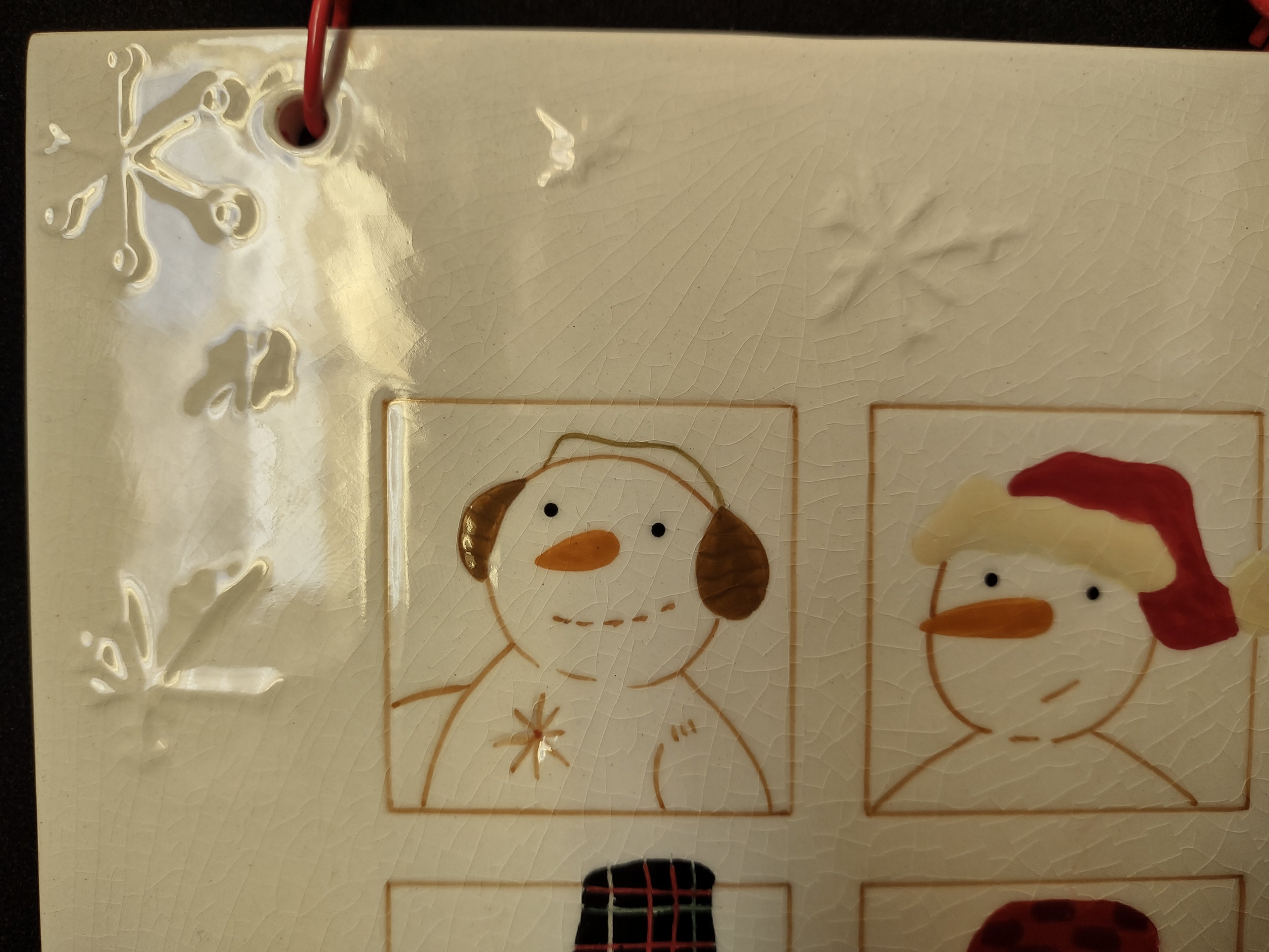 Hallmark Christmas Wall Hanging Trivet Snowman Frosty Days (lot 1694)
