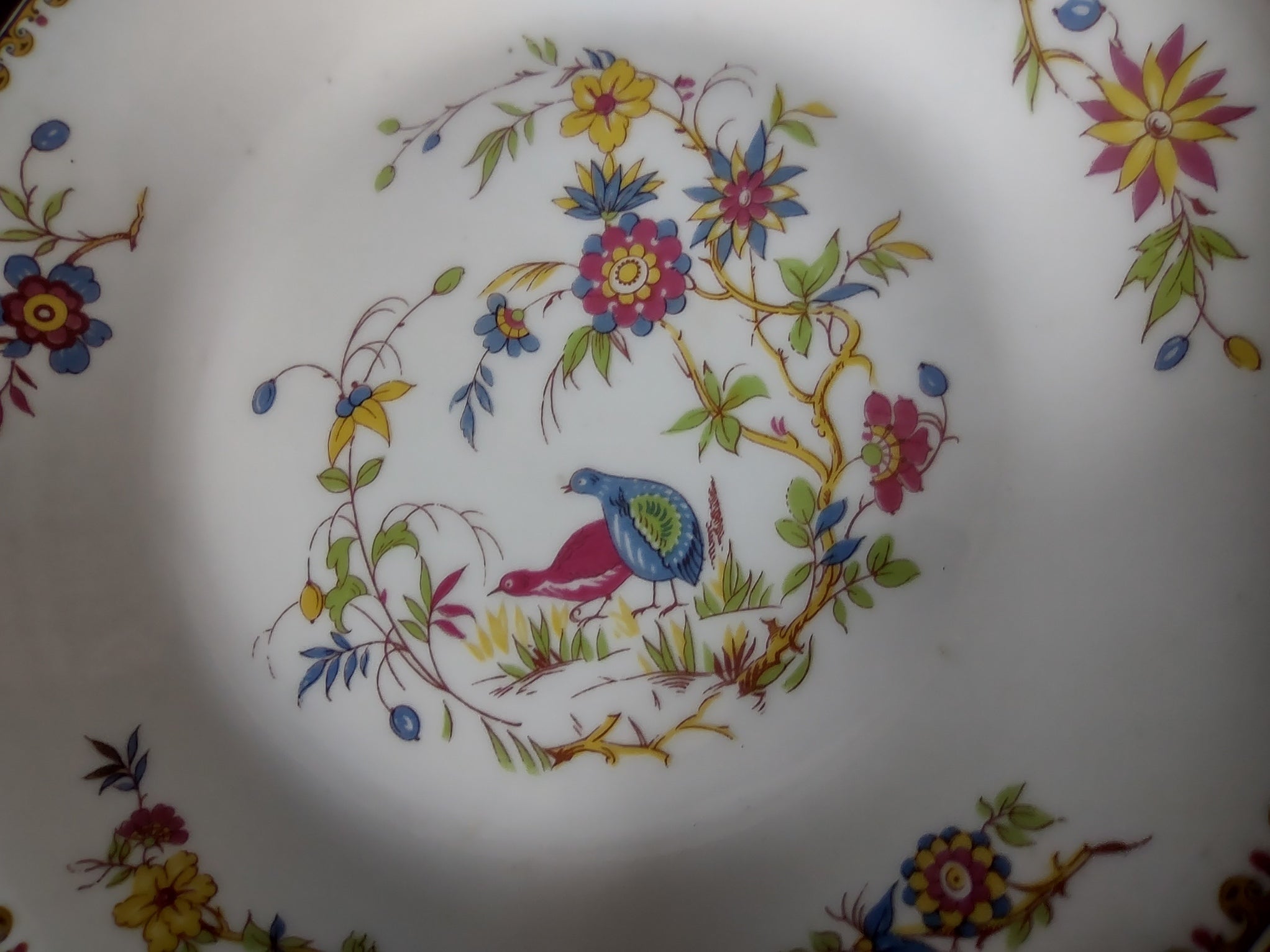 B. Altman Limoges Old Abbey Rouen Spray Pheasant 4 x Cream Soup Bowl (lot 811)