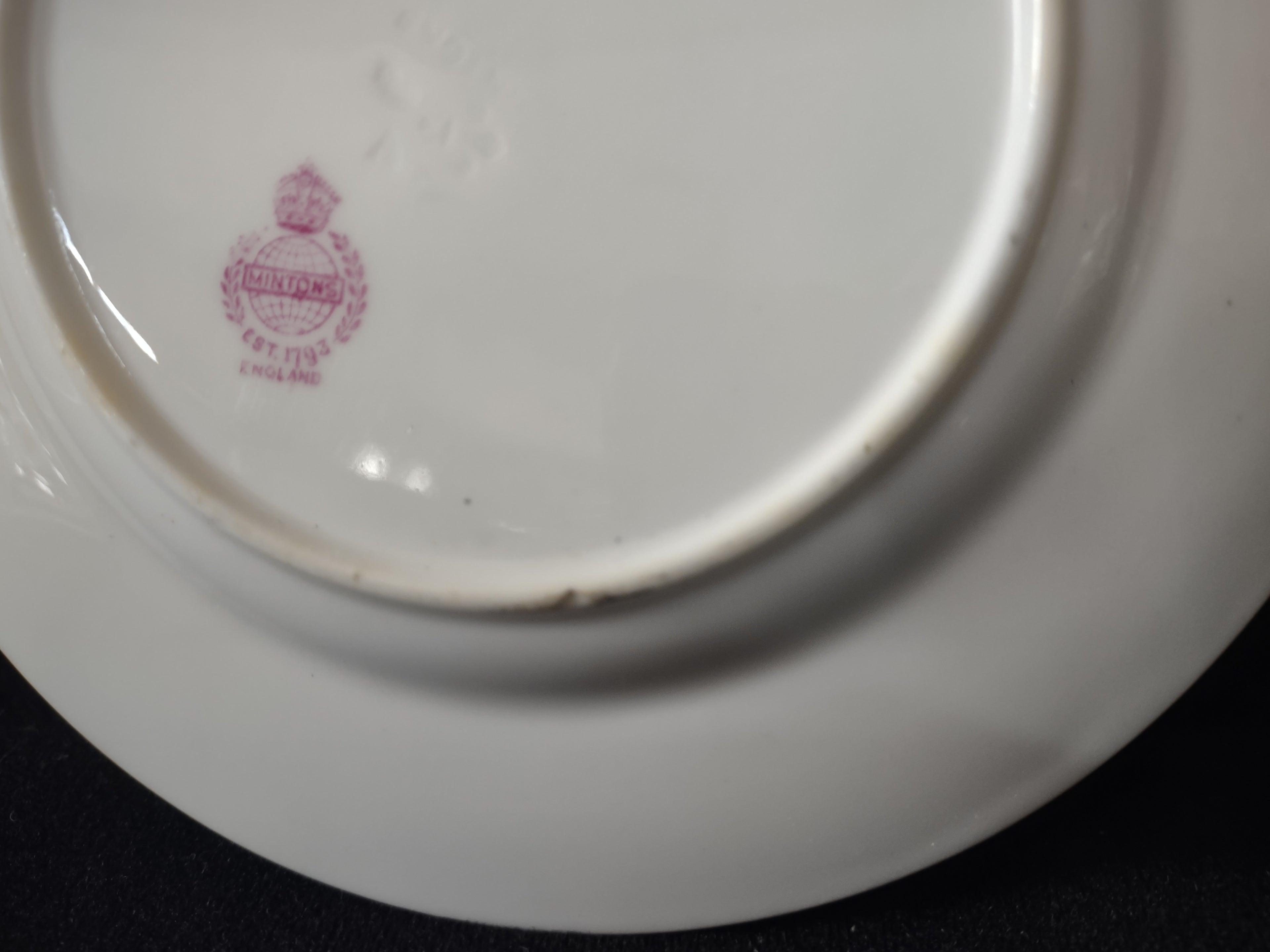 Vintage Minton Bread Butter Small Rose Garland Plate 6-1/4" (lot 5521)