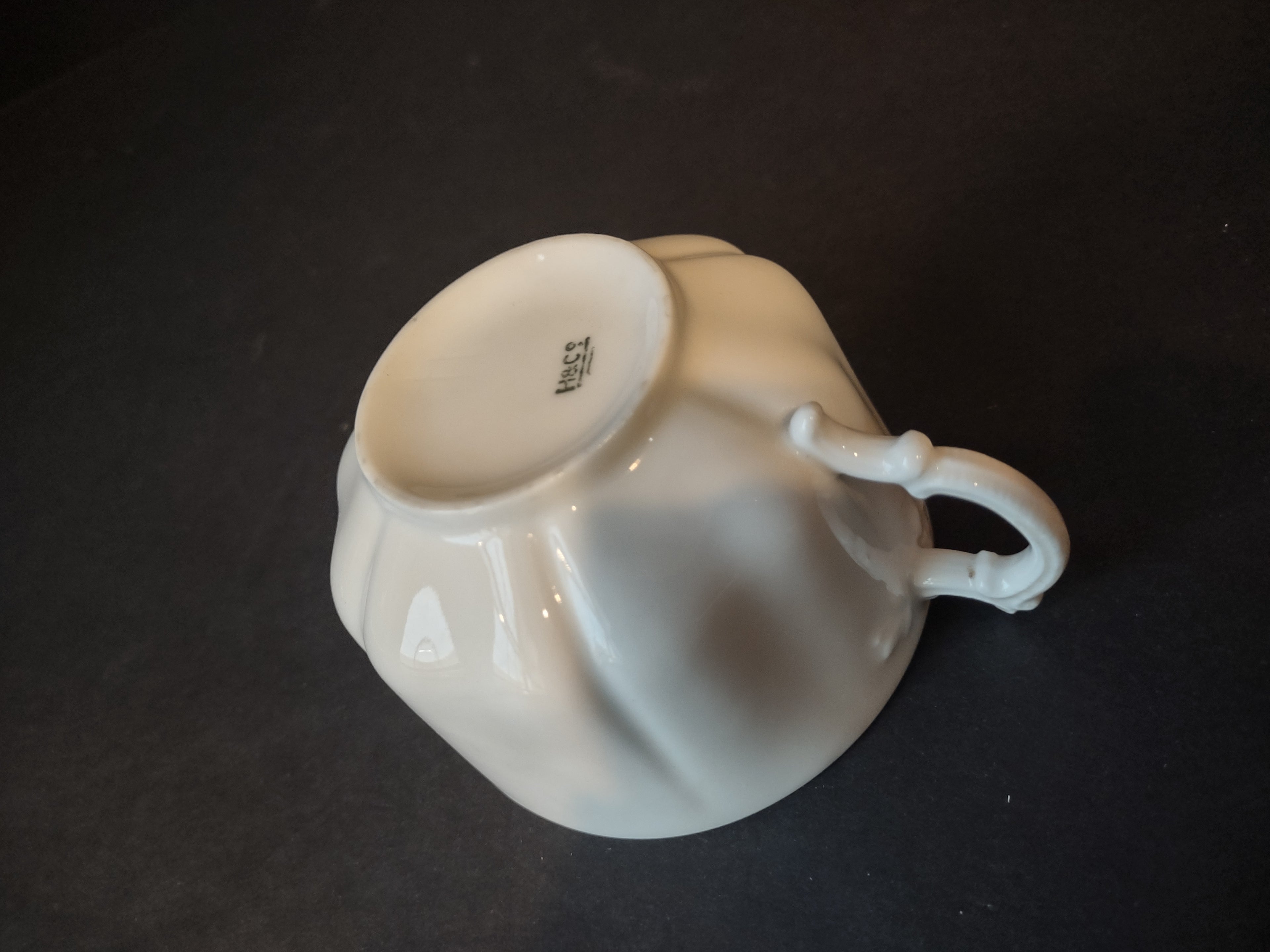 Haviland France Limoges large Flat Tea Cup ONLY White (lot 1038)
