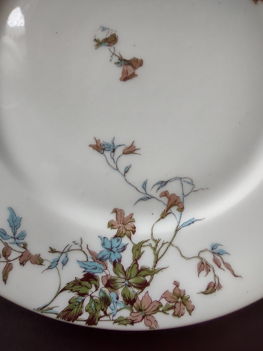Depose Haviland Limoges Pink Brown Cornflower Luncheon /Salad Plate (lot 968)