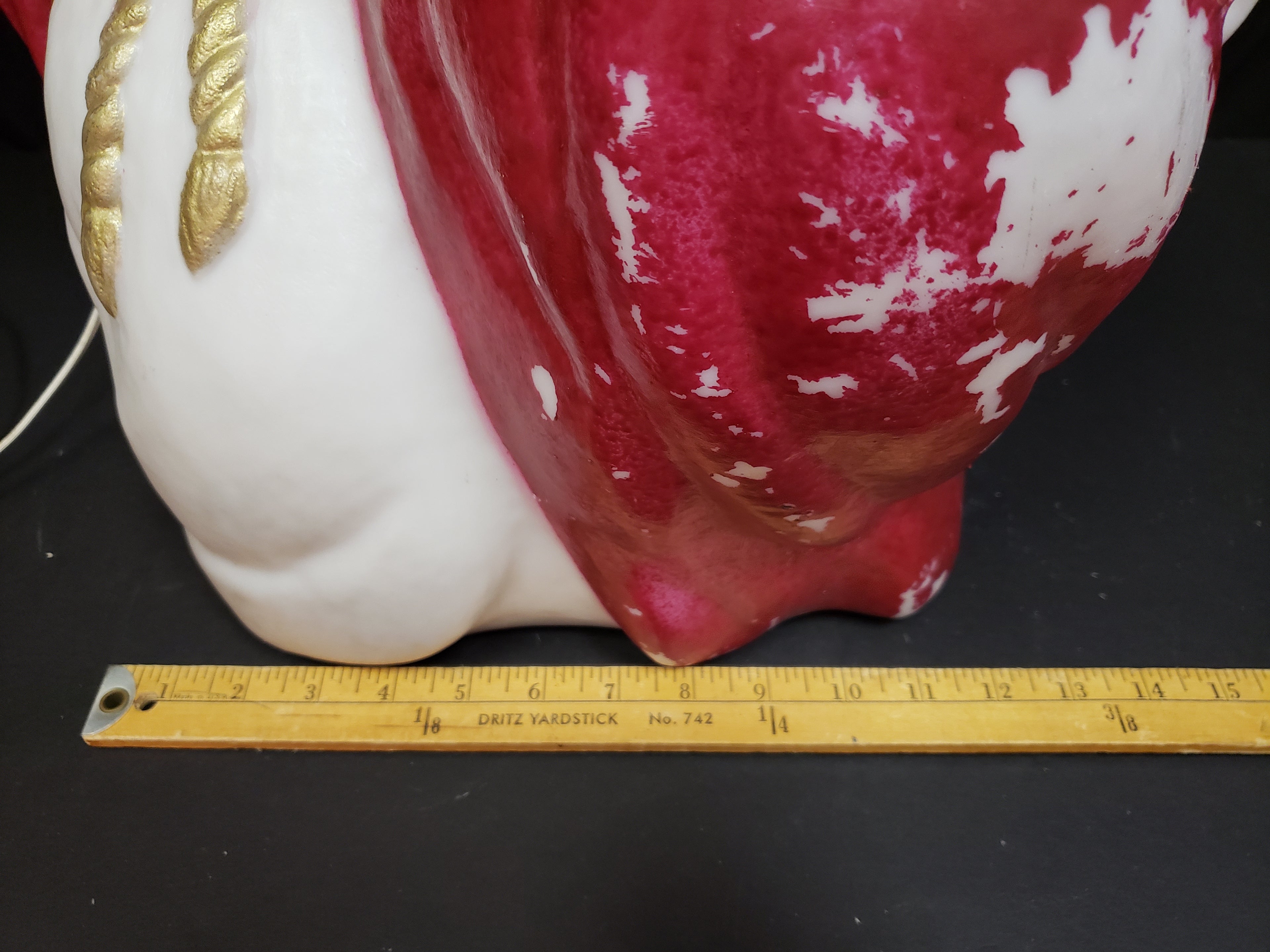 Vintage Christmas Blow Mold Nativity Joseph Maroon Figurine 29" (lot 2245)