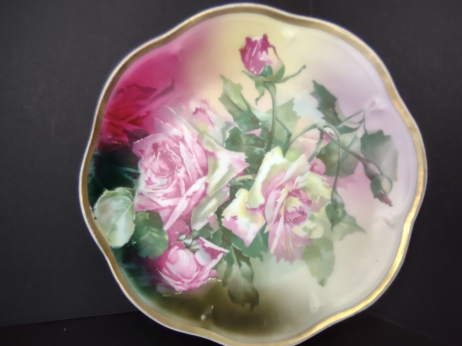 Vintage Germany Bavaria Mignon La France Pink Rose Cabinet Plate (lot 714)