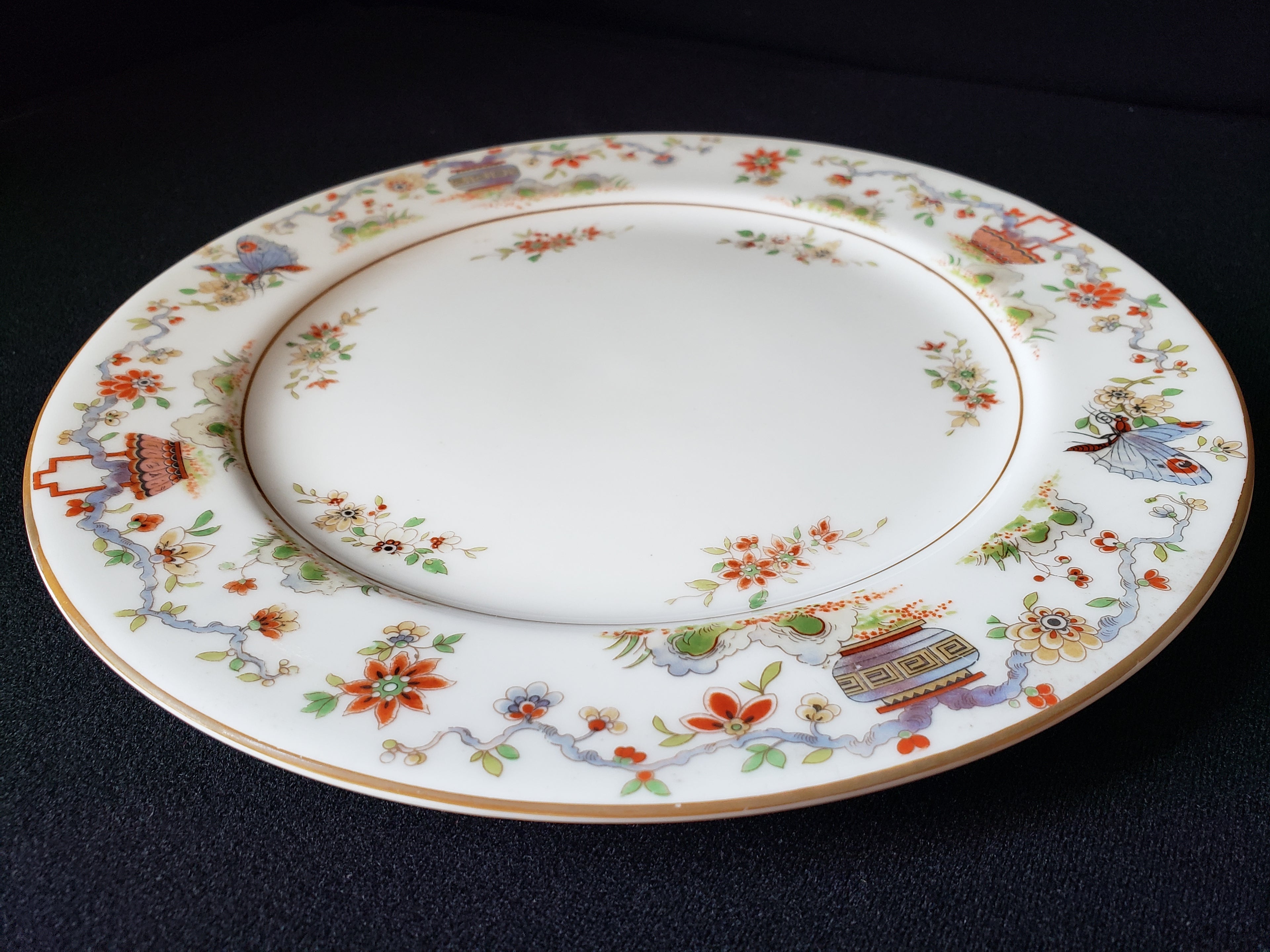 Vintage Royal Worcester Higgins Sieter Butterfly Dinner Plate 10" (lot 2126)