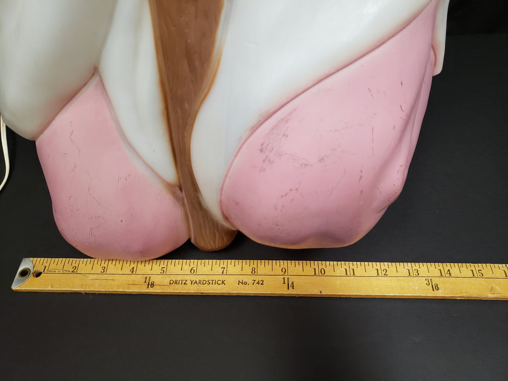 Vintage Christmas Blow Mold Nativity Joseph Pink Figurine (lot 2239)