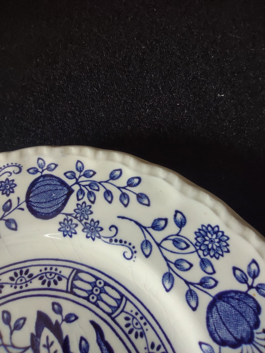 Vintage Enouch Blue Heritage Bread Butter Plate Ironstone England Set Of 4(5971)