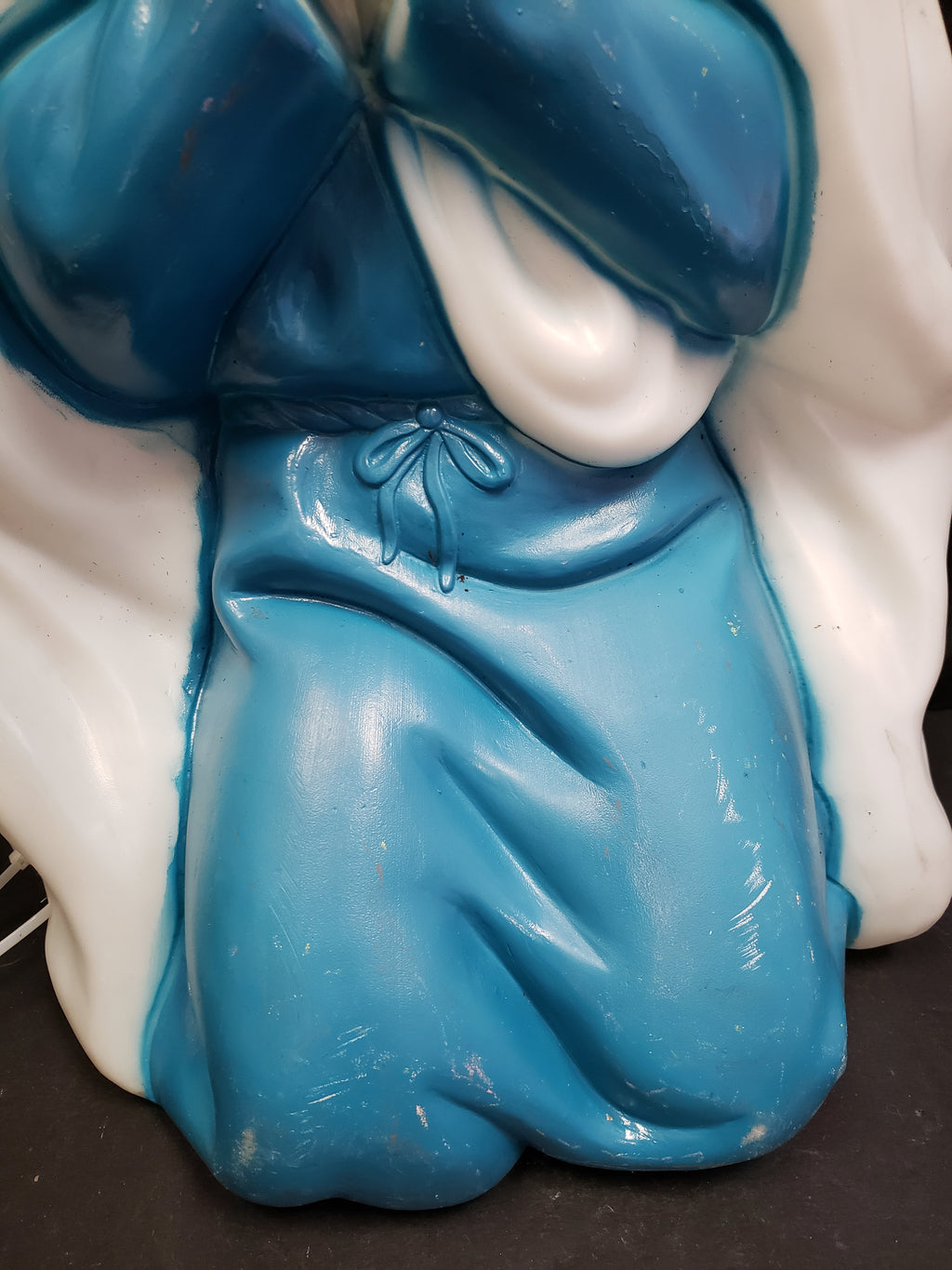 Vintage Christmas Outdoor Blue Mary Blow Mold 26" (lot 2264)